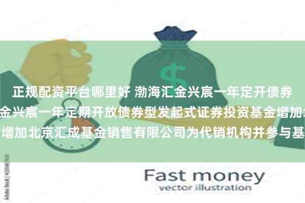 正规配资平台哪里好 渤海汇金兴宸一年定开债券发起: 关于旗下渤海汇金兴宸一年定期开放债券型发起式证券投资基金增加北京汇成基金销售有限公司为代销机构并参与基金费率优惠活动的公告