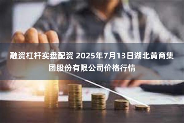 融资杠杆实盘配资 2025年7月13日湖北黄商集团股份有限公司价格行情