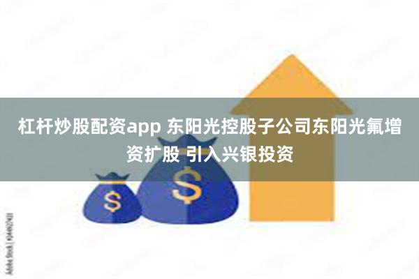 杠杆炒股配资app 东阳光控股子公司东阳光氟增资扩股 引入兴银投资